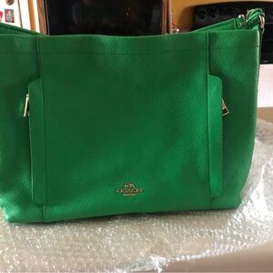 Beautiful Green Leather Coach